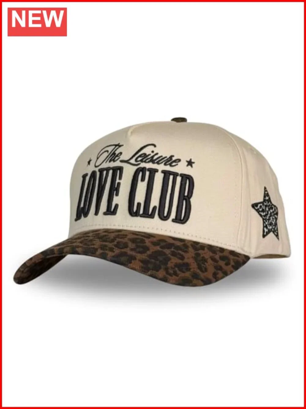 Vintage Fashion Trucker Hat Snapback Adjustable Cotton Retro Leopard Print